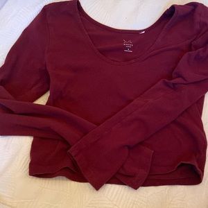pacsun maroon long sleeve shirt
